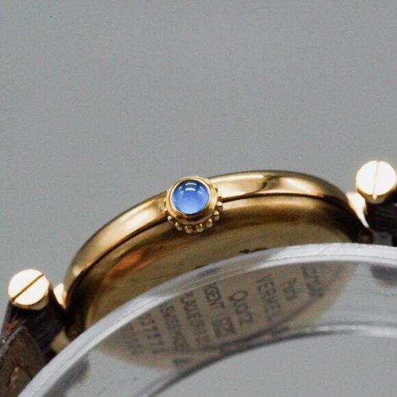MINT WOW! CARTIER TRINITY VENDOME WOMENS LEATHER WATCH WITH BOX